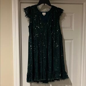 Sparkling Green Sequin Mini Dress